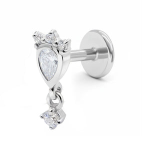 Crown Pear CZ Dangle Helix Ear EFB-3701