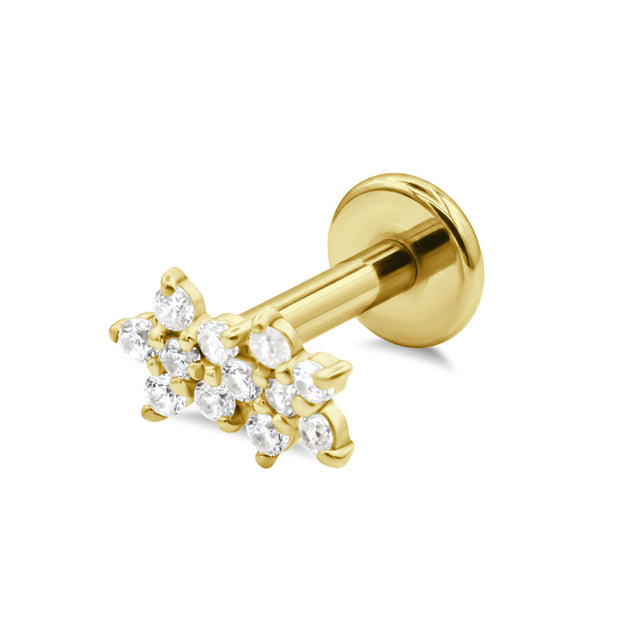 CZ Star Internally Threaded Labret Stud EFB-3709