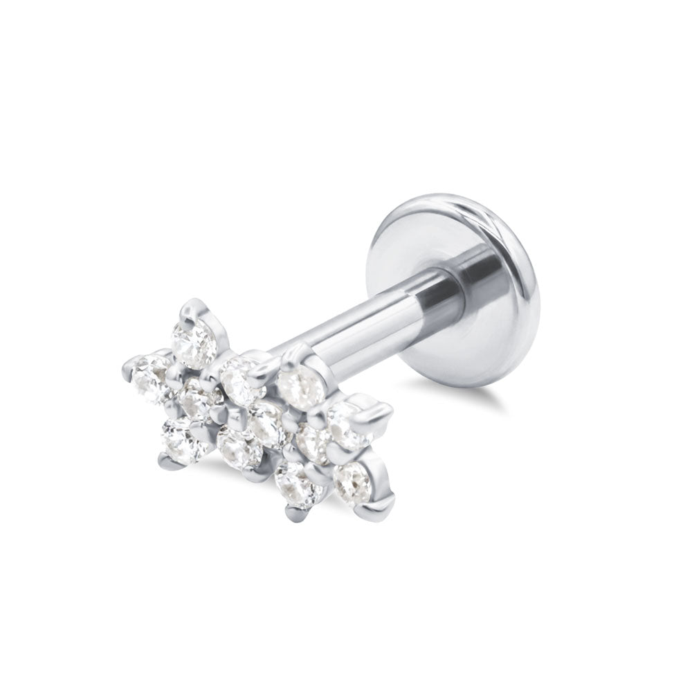 CZ Star Internally Threaded Labret Stud EFB-3709
