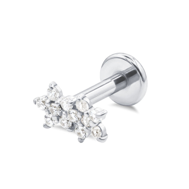 CZ Star Internally Threaded Labret Stud EFB-3709