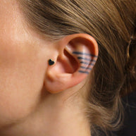 Heart Shaped Flat Back Piercing EFB-3712