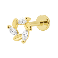 Laurel Flat Back Piercing EFB-3745