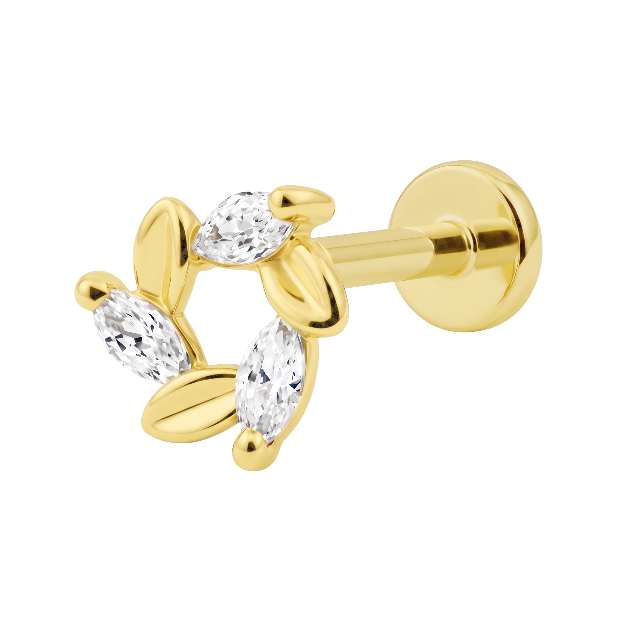 Laurel Flat Back Piercing EFB-3745