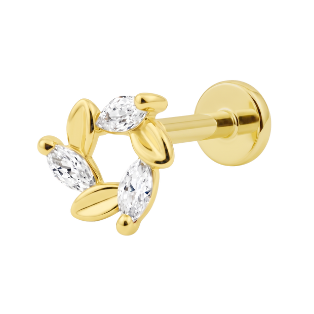 Laurel Flat Back Piercing EFB-3745