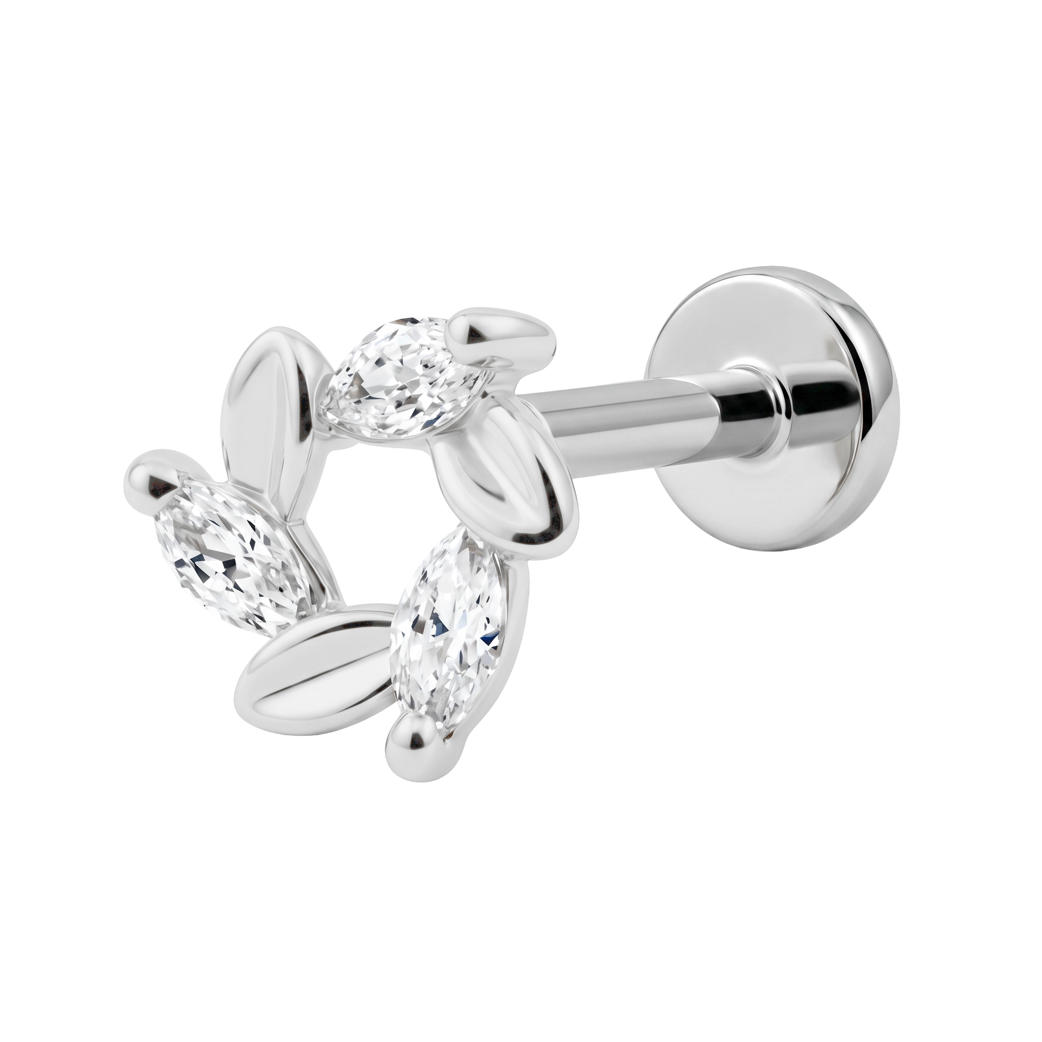 Laurel Flat Back Piercing EFB-3745