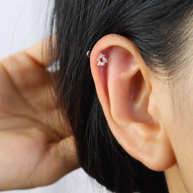 Laurel Flat Back Piercing EFB-3745