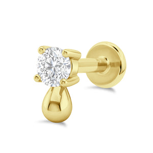 Sparkle Drop Flat Back Piercing EFB-3790