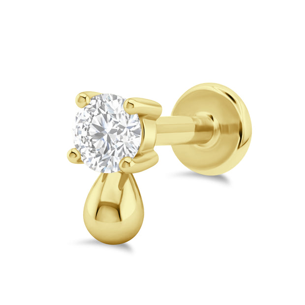 Sparkle Drop Flat Back Piercing EFB-3790