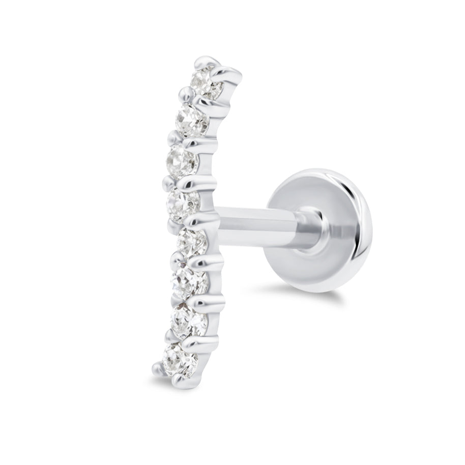 Crystals Curved Flat Back Piercing EFB-4002