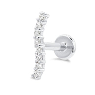 Crystals Curved Flat Back Piercing EFB-4002