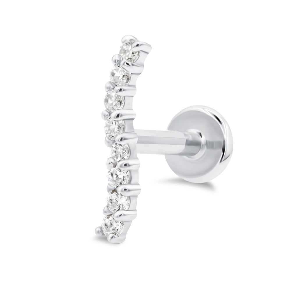 Crystals Curved Flat Back Piercing EFB-4002