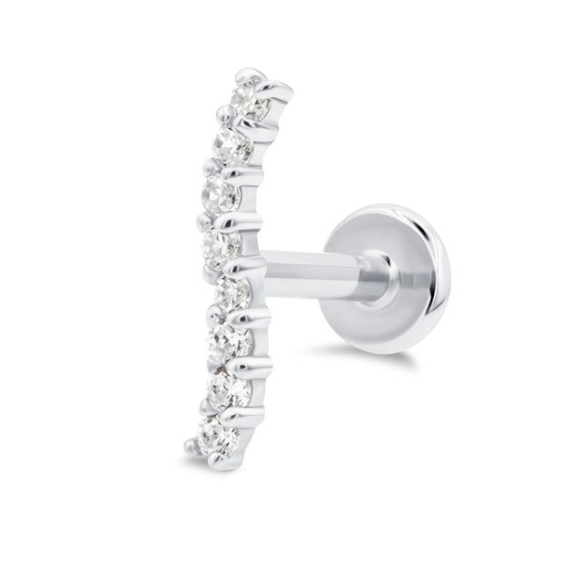 Crystals Curved Flat Back Piercing EFB-4002