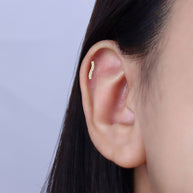 Crystals Curved Flat Back Piercing EFB-4002