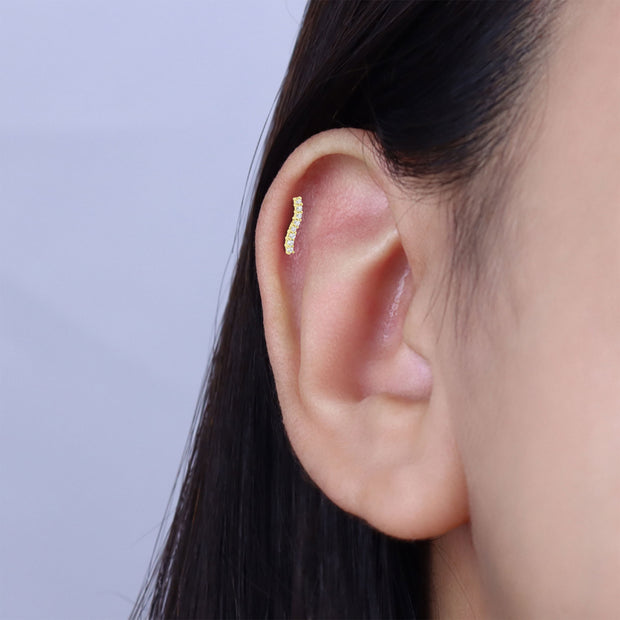 Crystals Curved Flat Back Piercing EFB-4002
