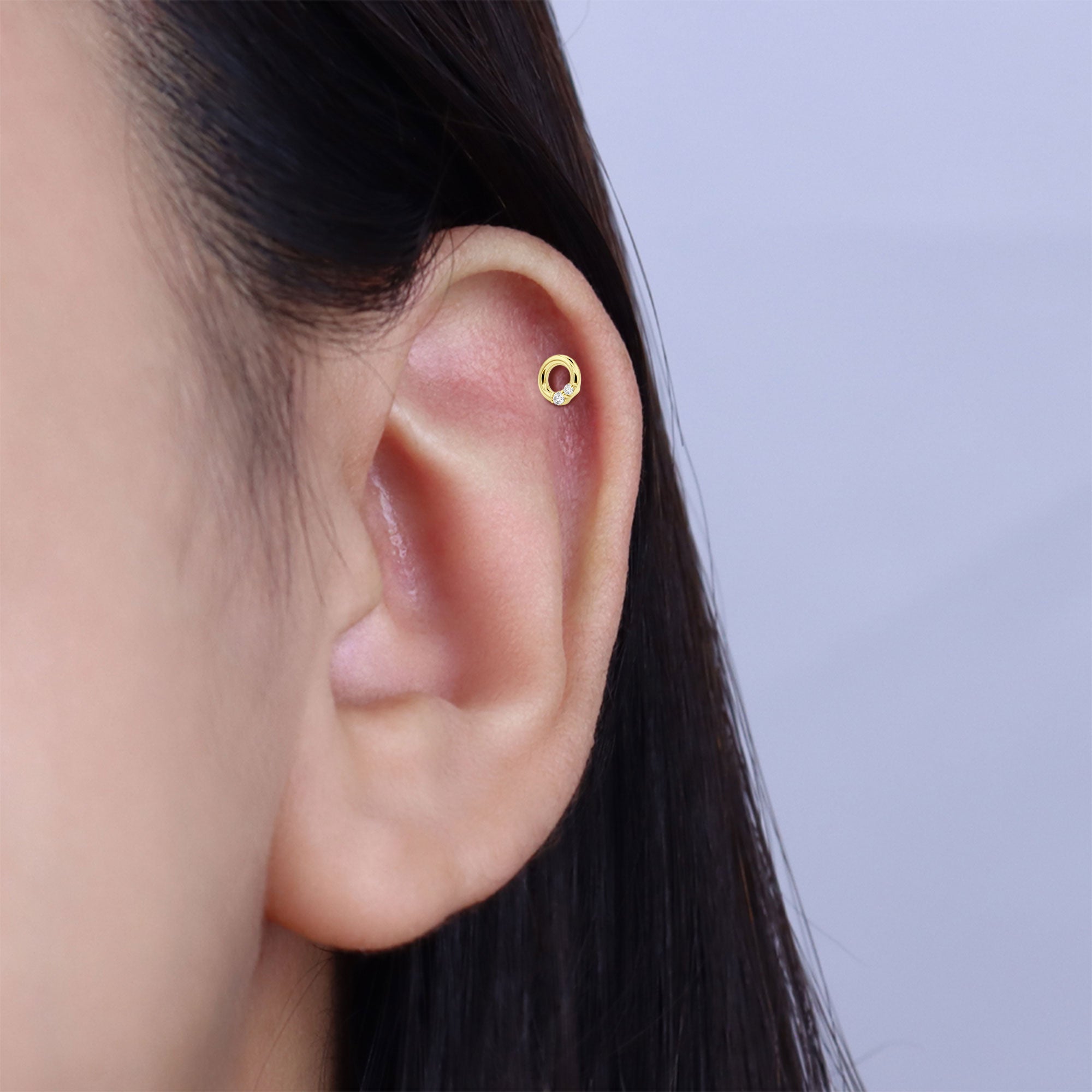 Sweet Circle Flat Back Piercing EFB-4003