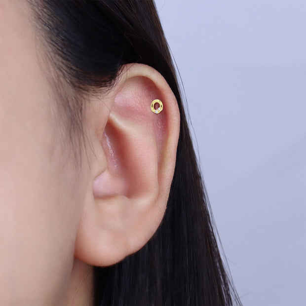 Sweet Circle Flat Back Piercing EFB-4003