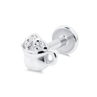 Coffee Cup Flat Back Piercing EFB-4004