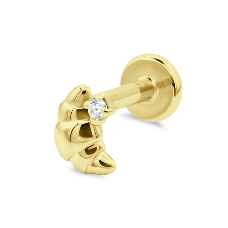 Croissant Crystal Flat Back Piercing EFB-4005