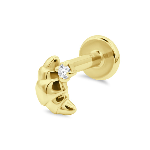Croissant Crystal Flat Back Piercing EFB-4005