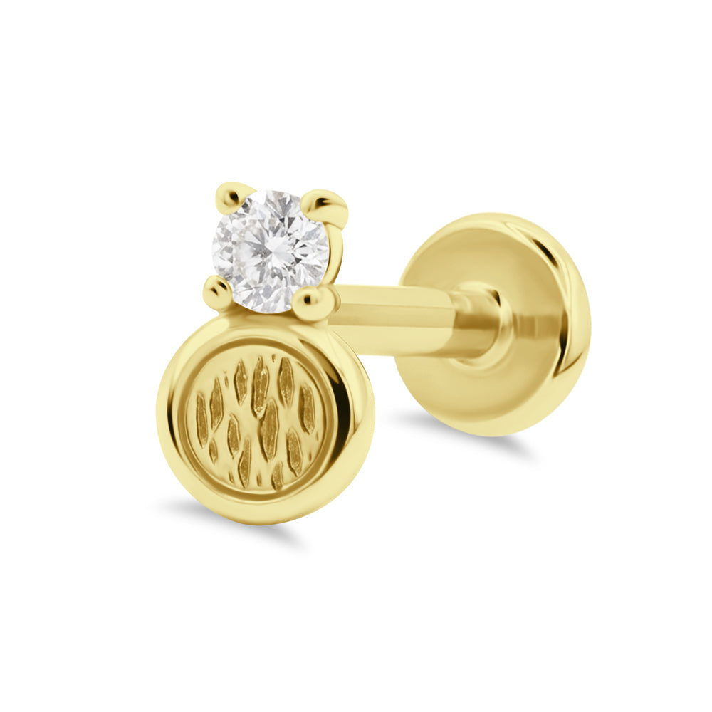 Lovely Circle Flat Back Piercing EFB-4006