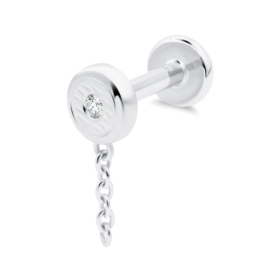 Elegant chain Flat Back Piercing EFB-4007