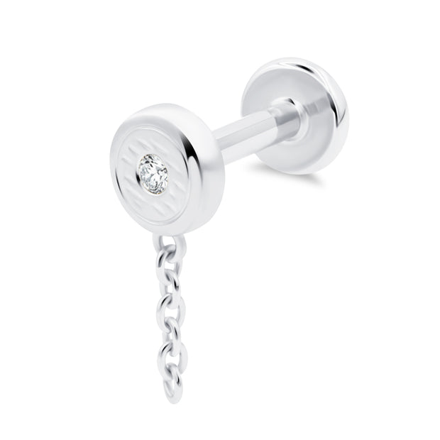 Elegant chain Flat Back Piercing EFB-4007