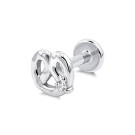 Elegant Pretzel Flat Back Piercing EFB-4009