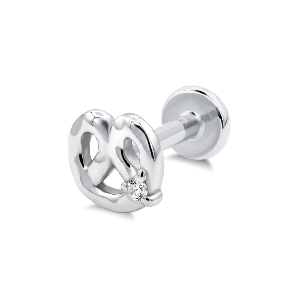 Elegant Pretzel Flat Back Piercing EFB-4009