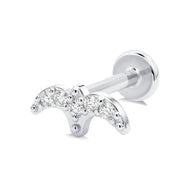 Double Arc Crystal Flat Back Piercing EFB-4021