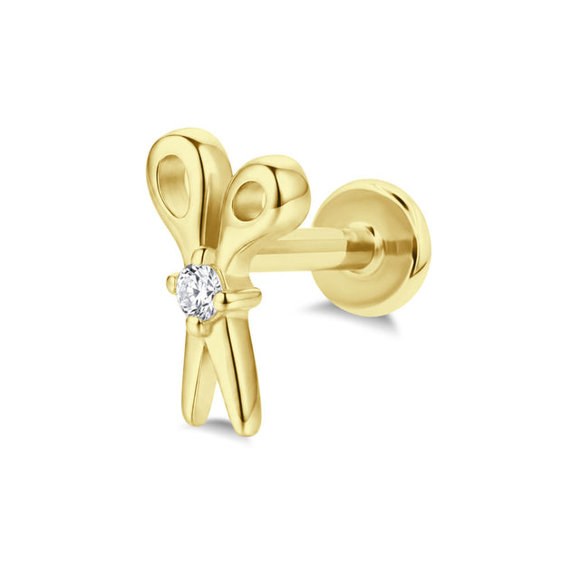 CZ Scissors Flat Back Piercing EFB-4030