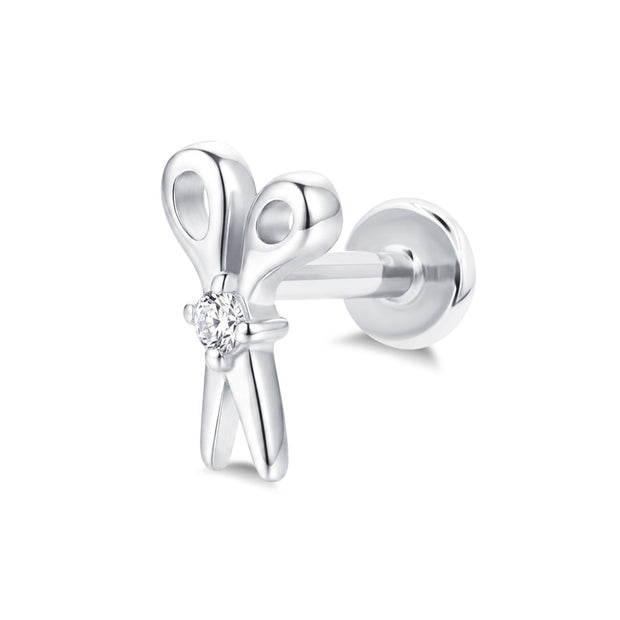 CZ Scissors Flat Back Piercing EFB-4030