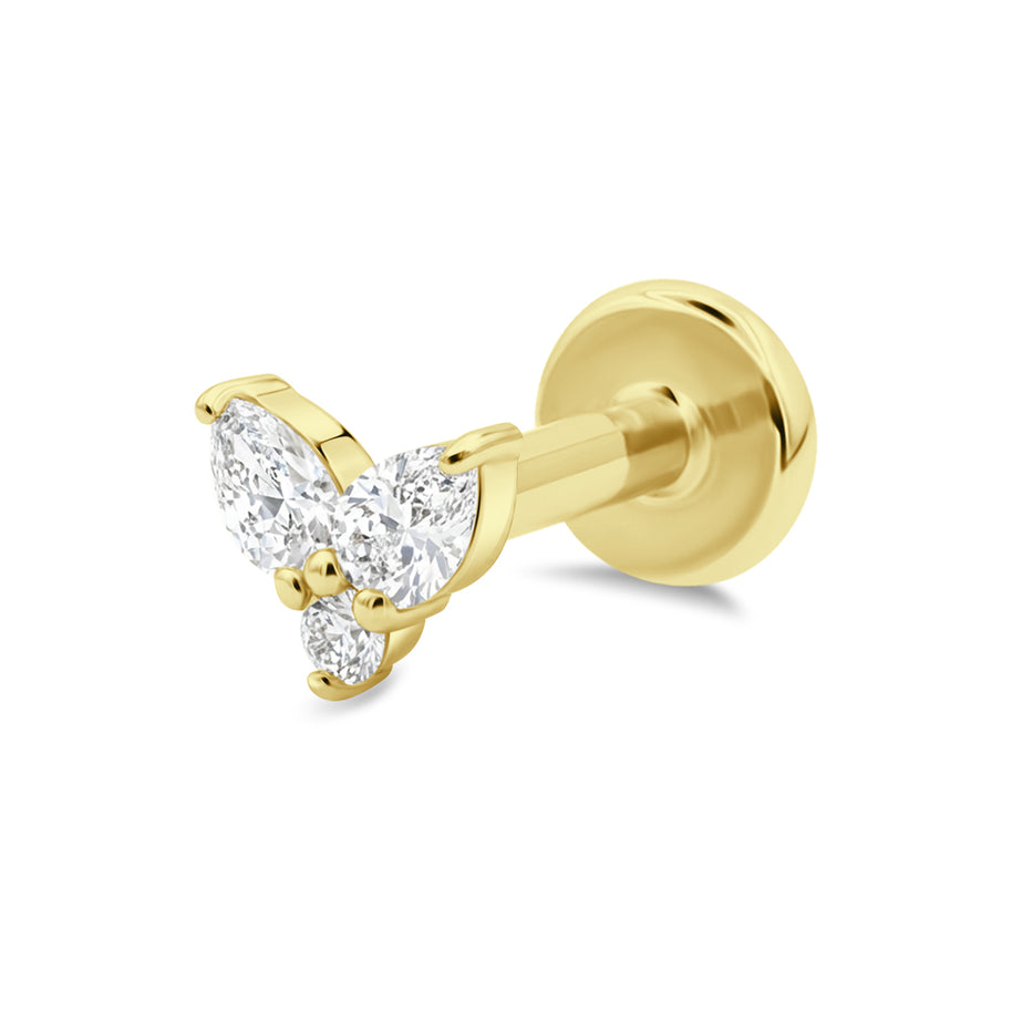 Shiny Butterfly Flat Back Piercing EFB-4036