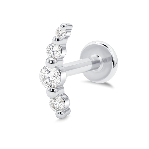 Crystal Curve Flat Back Piercing EFB-4039