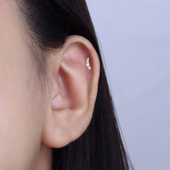 Crystal Curve Flat Back Piercing EFB-4039