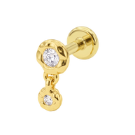Crystal Dangling Flat Back Piercing EFB-4040