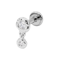 Crystal Dangling Flat Back Piercing EFB-4040