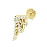 Spider Web Flat Back Piercing EFB-4045