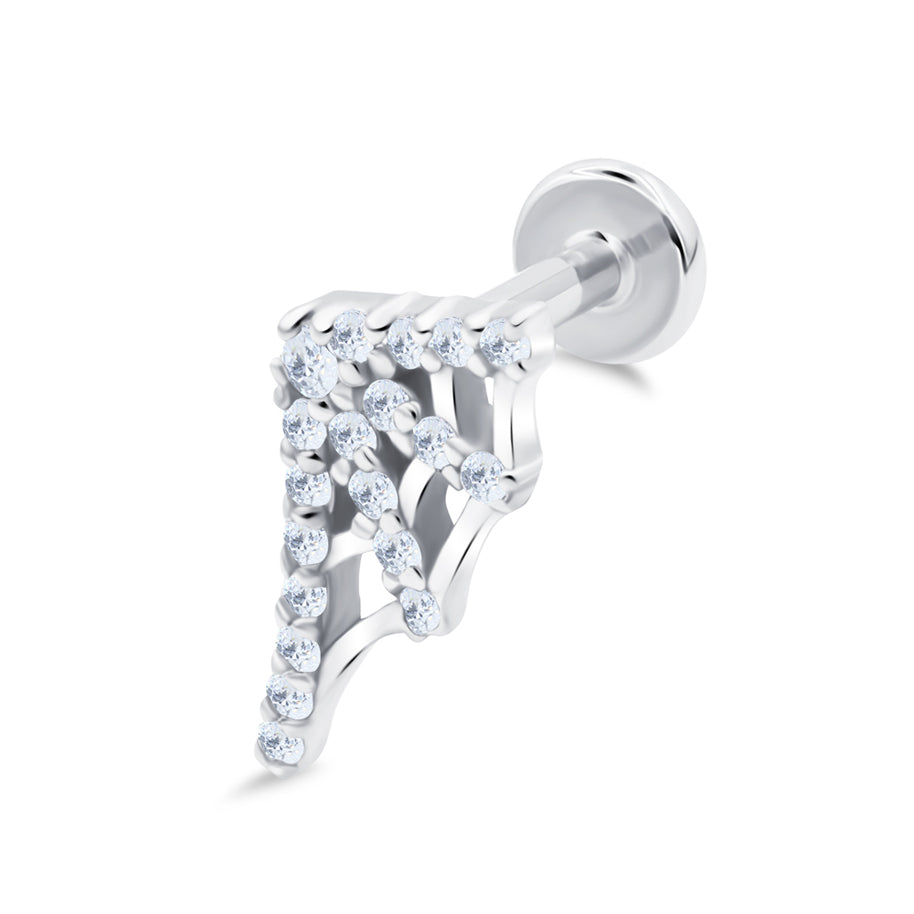 Spider Web Flat Back Piercing EFB-4045
