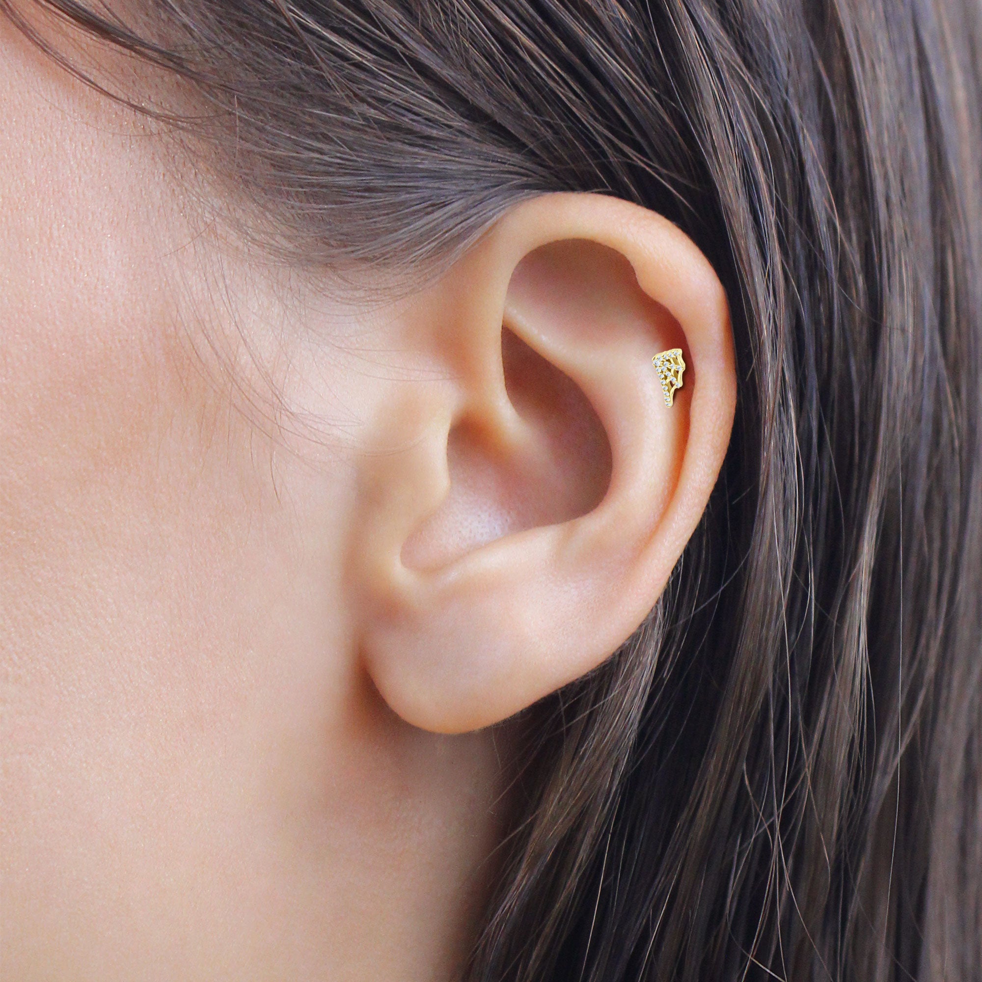 Spider Web Flat Back Piercing EFB-4045