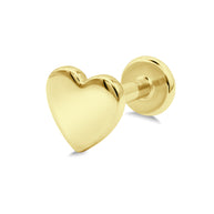 Simple Heart Flat Back Piercing EFB-4071