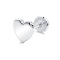 Simple Heart Flat Back Piercing EFB-4071