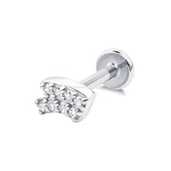 Pavé CZ Arrow Flat Back Piercing EFB-4075