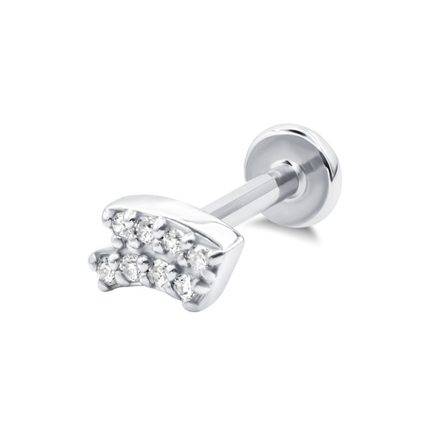 Pavé CZ Arrow Flat Back Piercing EFB-4075