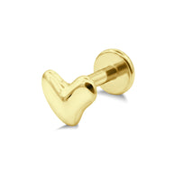 Plain Heart Flat Back Piercing EFB-4085