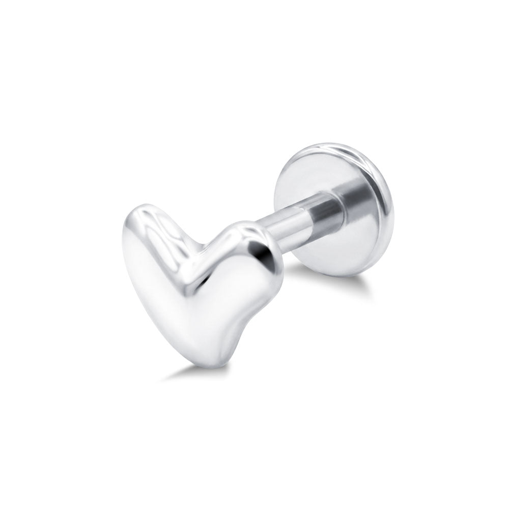 Plain Heart Flat Back Piercing EFB-4085