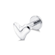 Plain Heart Flat Back Piercing EFB-4085
