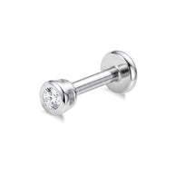 Bezel Setting Lab Diamond Flat Back Piercing EFB-4101
