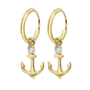 Anchored in Elegance Charm Hoop HO-1659