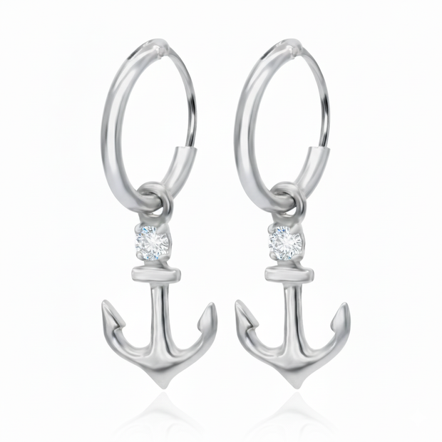 Anchored in Elegance Charm Hoop HO-1659