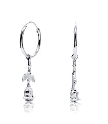Redefined Dangling Rose Inspired Hoop Earring HO-1678